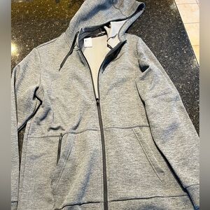 Nike Gray Heather Full-Zip Hooded Jacket